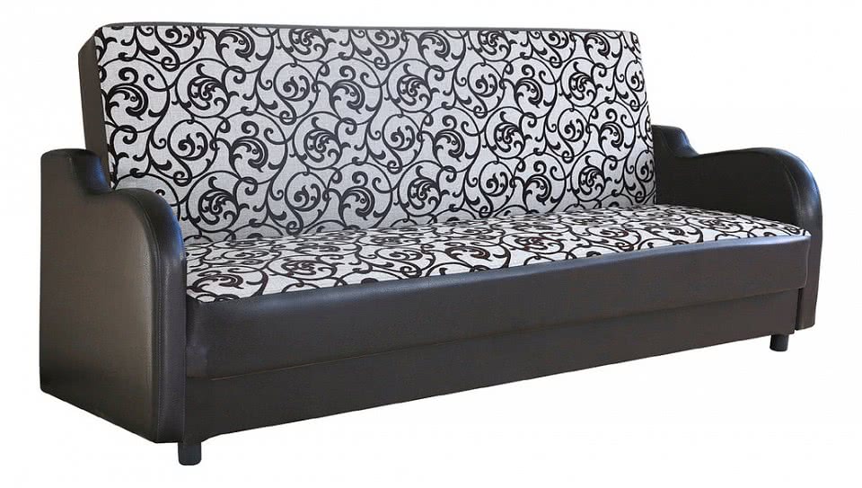 Диван-кровать Шарм-Дизайн Классика В 120 коричневый, серый