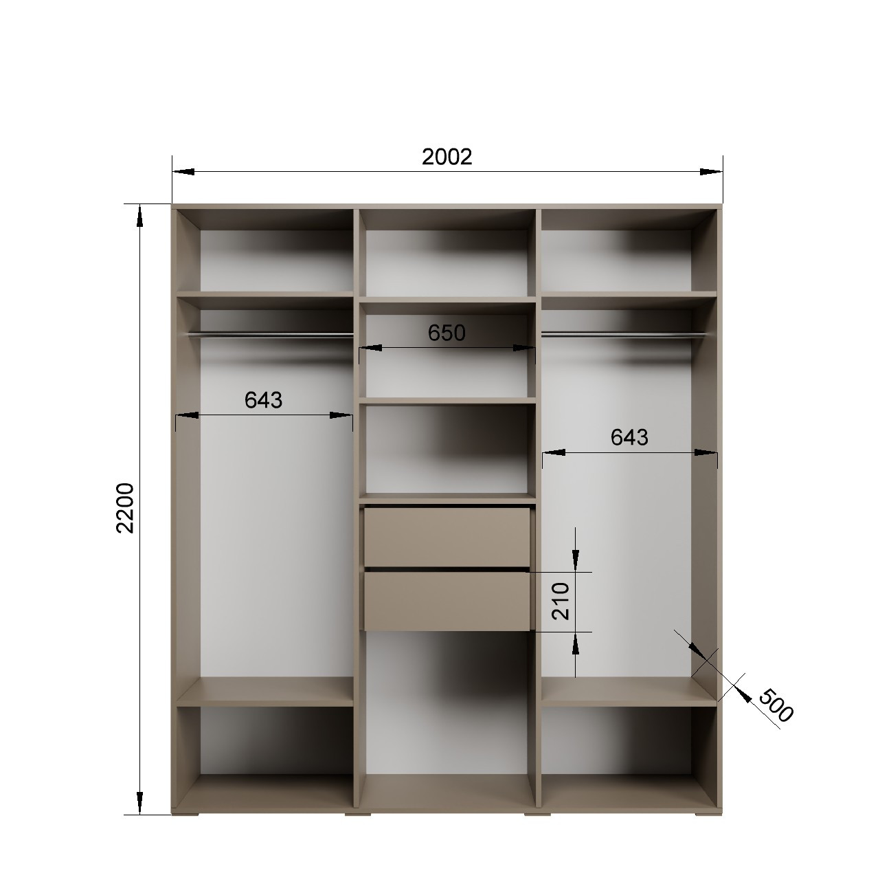 ���� ������ 6 ��� 2002*2200*500 (�������� �����/�����)