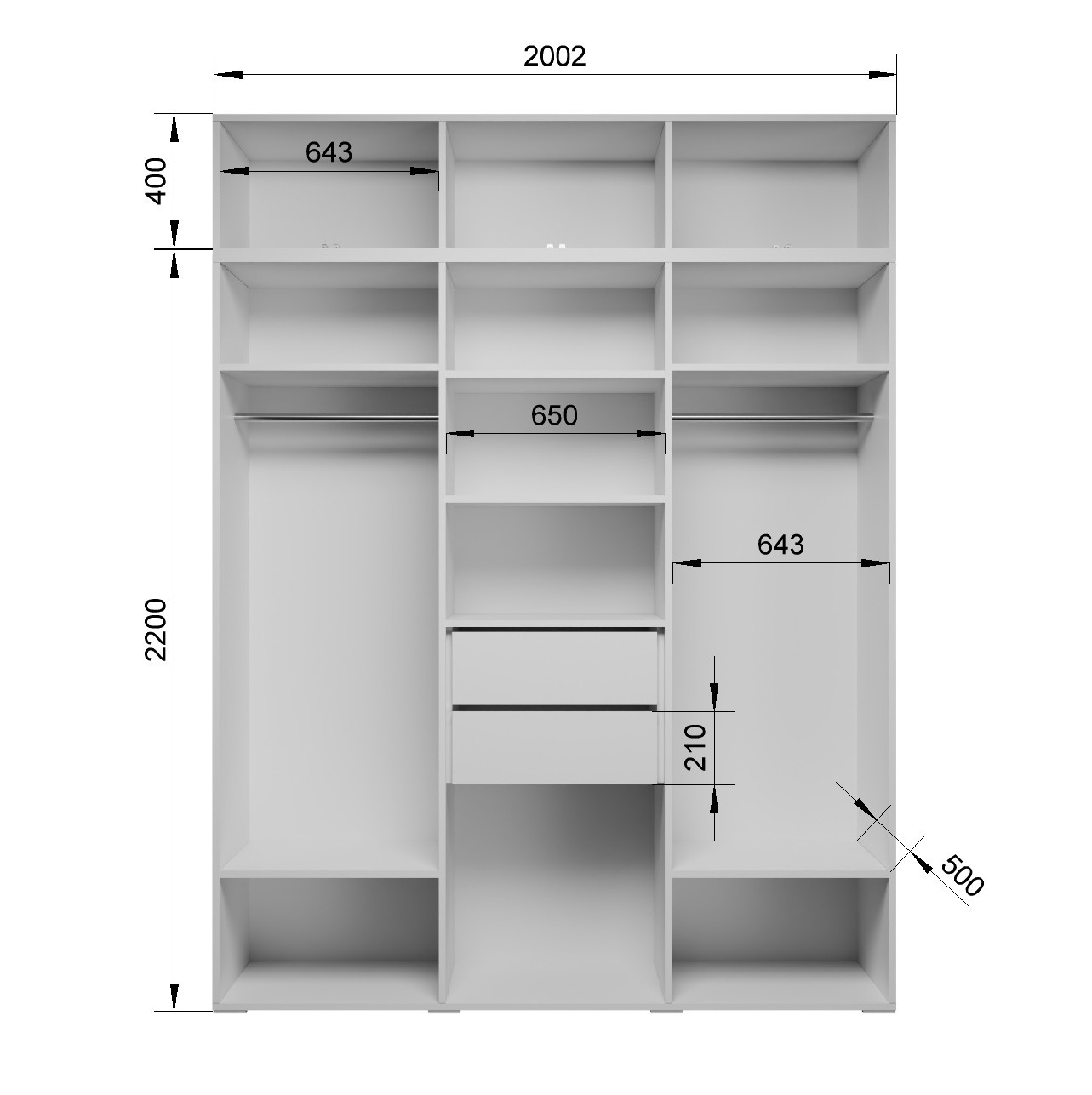 ����� ���� ������ 6-�� ��� + ��������� ���  2002*2600*500