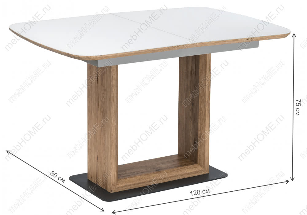 Деревянный стол Woodville Алан монтана / белый