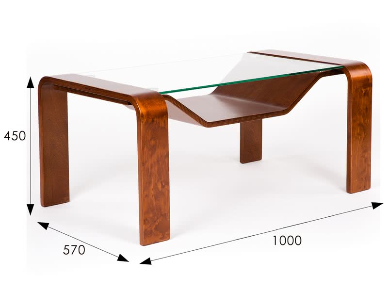 Журнальный столик Мебелик Гурон 1 Вишня от производителя — цены фабрики, доставка