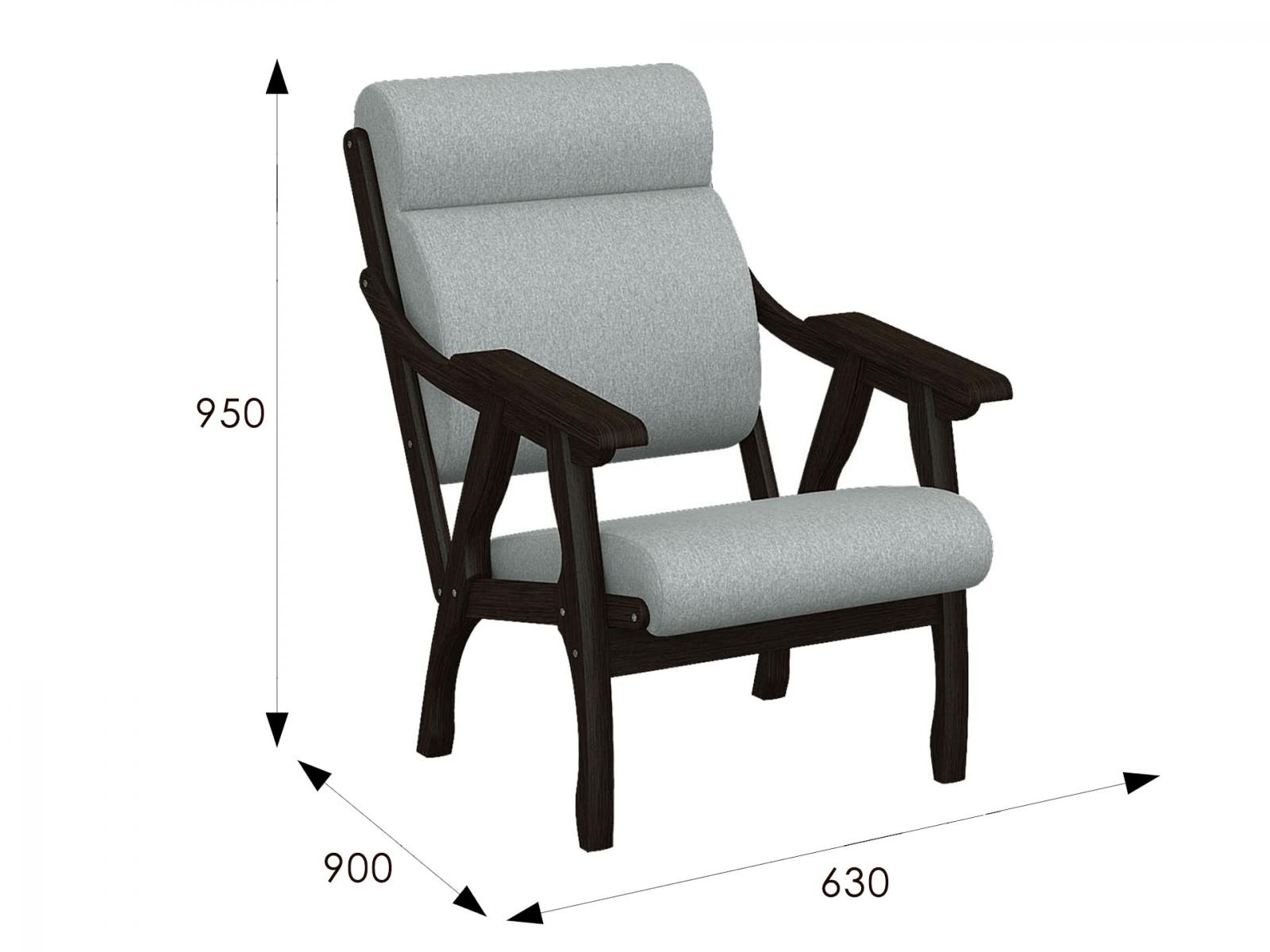 Кресло Мебелик Вега 10 Серый/ Венге венге распродажа — акции и скидки