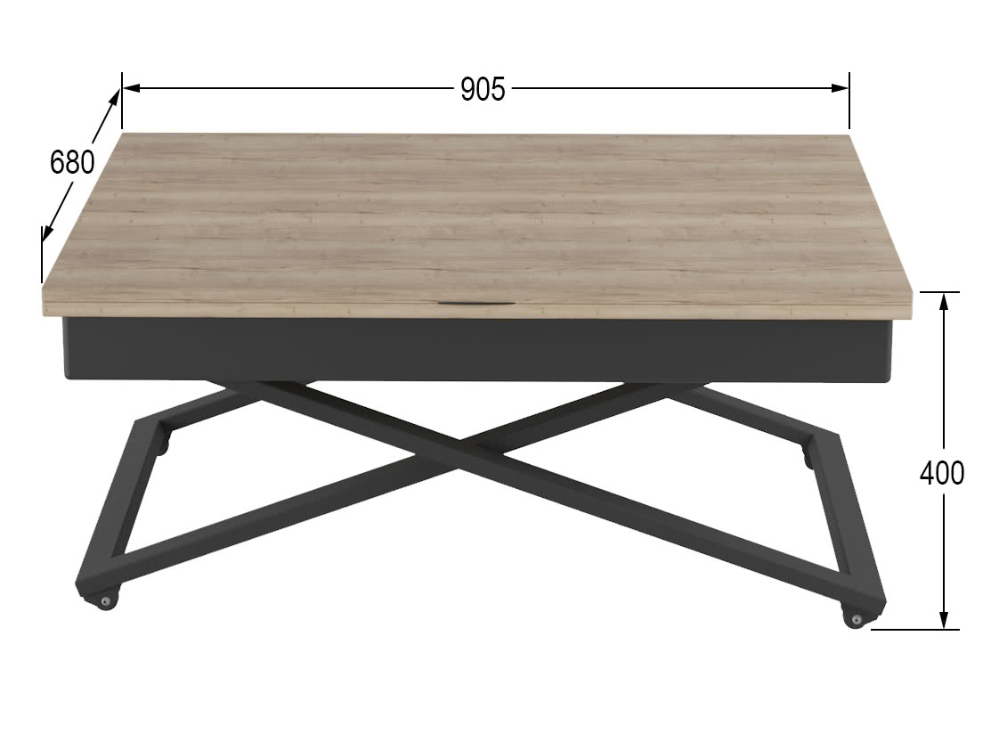 Купить стол Мебелик Стол трансформируемый Мебелик Генри Дуб галифакс/Черный, Дуб галифакс/ Черный Дуб галифакс/ Черный дешево на официальном сайте