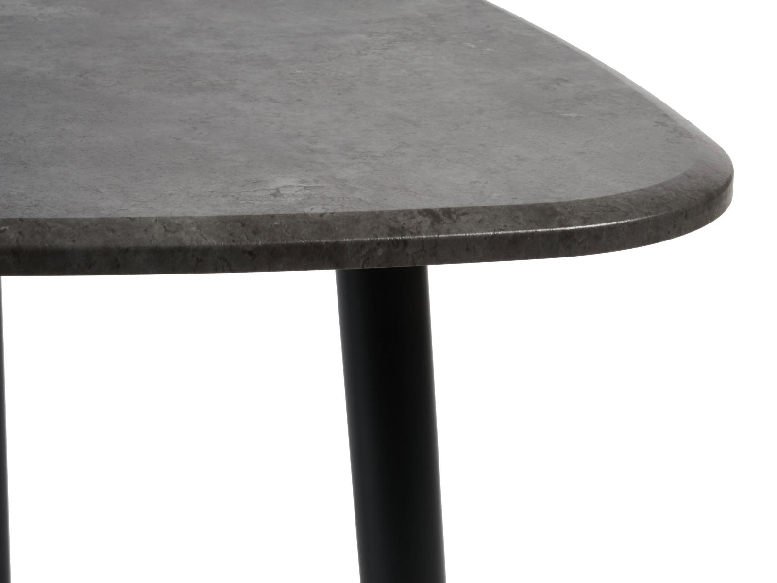 Купить Стол журнальный Мебелик Квинс Серый бетон/Черный, серый бетон/ черный серый бетон/ черный недорого в интернет-магазине
