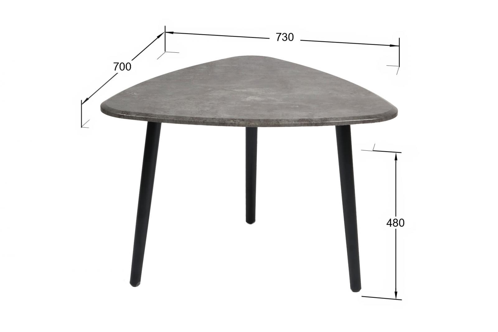 Купить стол Мебелик Стол журнальный Мебелик Квинс Серый бетон/Черный, серый бетон/ черный серый бетон/ черный дешево на официальном сайте