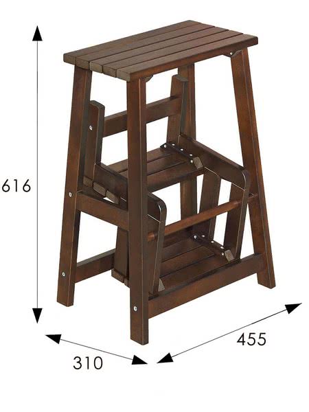 Табурет стремянка для кухни с двумя ступенями