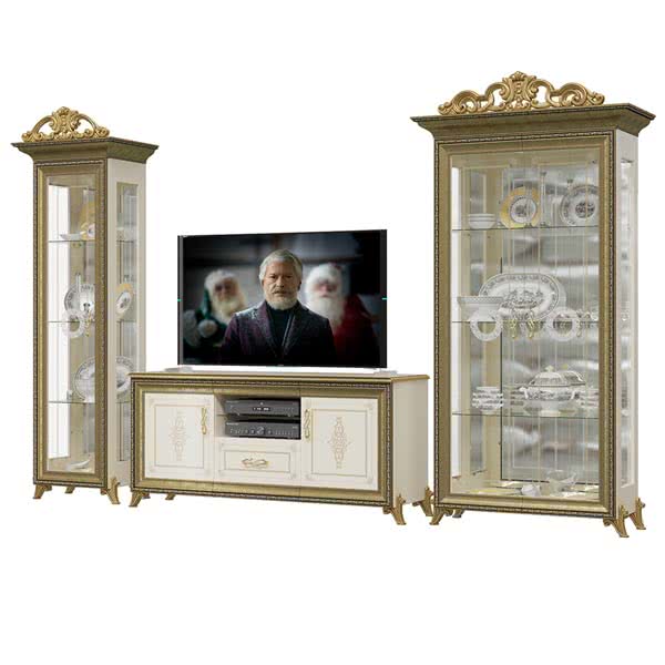 Купить Шкаф Мэри-Мебель Версаль ГВ-02К 2-х дверный с короной № 2 недорого в интернет-магазине