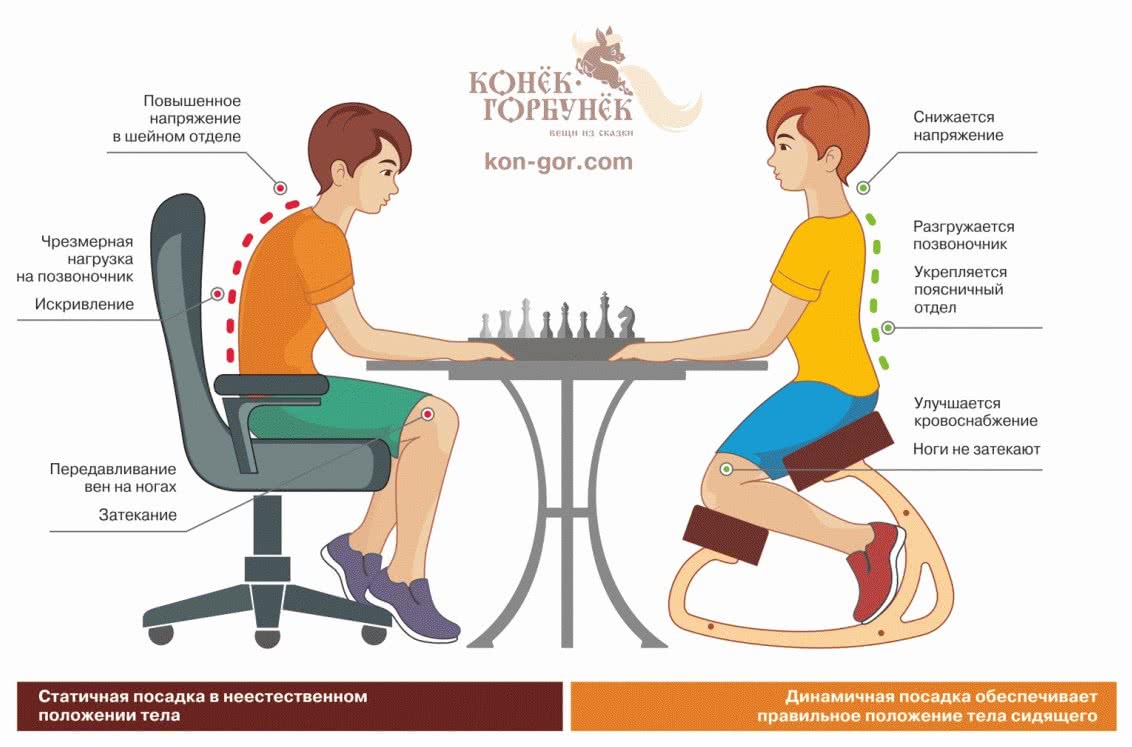 Балансирующий коленный стул конёк горбунёк