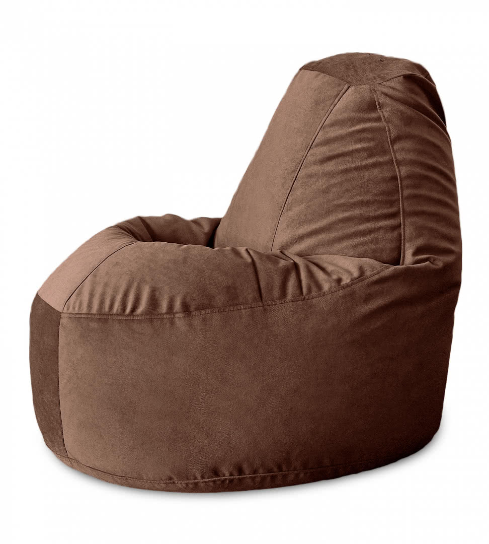 Кресло мешок Relaxline Банан в велюре Maserrati (09 коричневый)