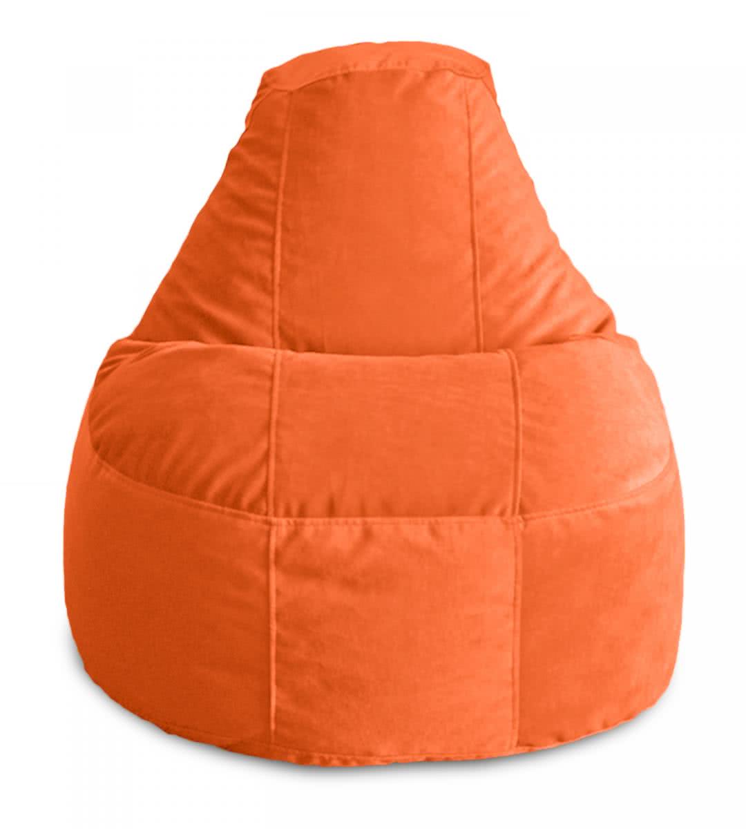Кресло мешок Банан в велюре MASERRATI - 12 оранжевый