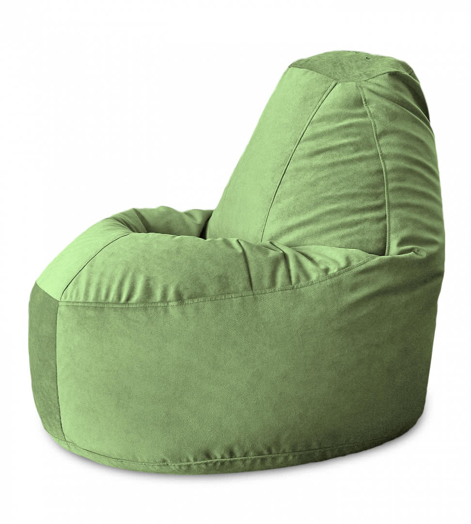 Кресло мешок Relaxline Банан в велюре Maserrati (13 зелёный)
