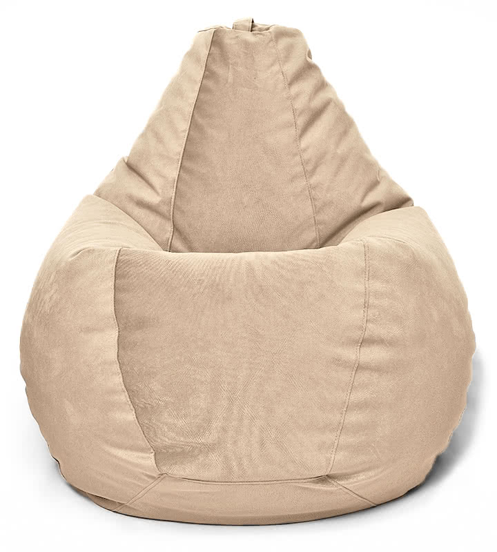 Кресло мешок Relaxline Груша в велюре Maserrati - 04 песок XL