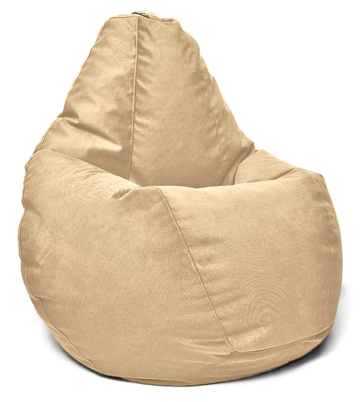 Кресло мешок груша в велюре Maserrati - 05 капучино XL