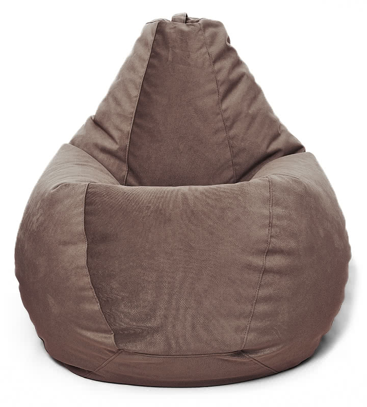 Кресло мешок Relaxline Груша в велюре Maserrati - 09 коричневый XL