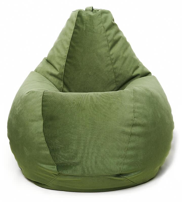 Кресло мешок Relaxline Груша в велюре Maserrati - 13 зелёный XL