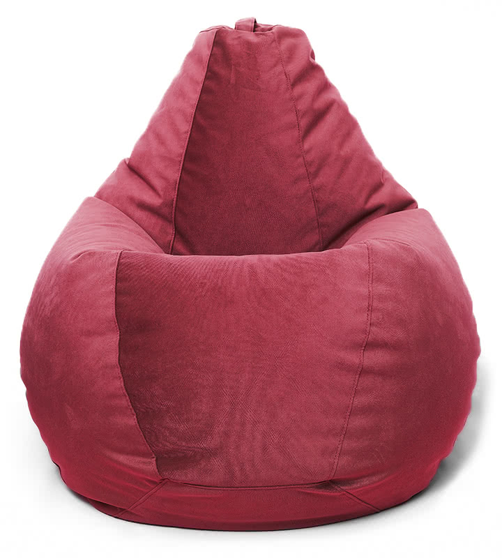 Кресло мешок Relaxline Груша в велюре Maserrati - 14 бордовый XL