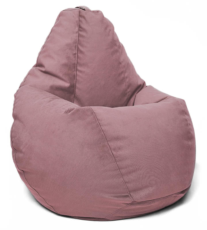 Кресло мешок груша в велюре Maserrati - 15 пастель фиолет XL