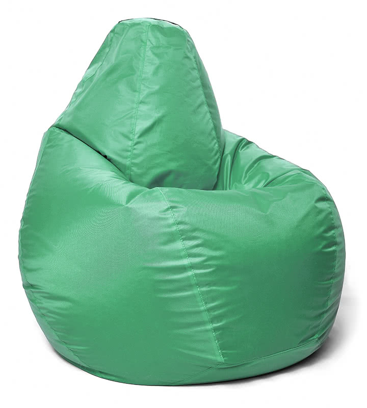 Кресло мешок груша в зелёном оксфорде XL