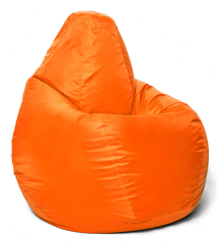 Кресло мешок груша в оранжевом оксфорде L