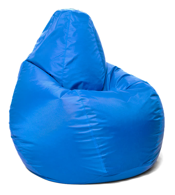 Кресло мешок груша в синем оксфорде L
