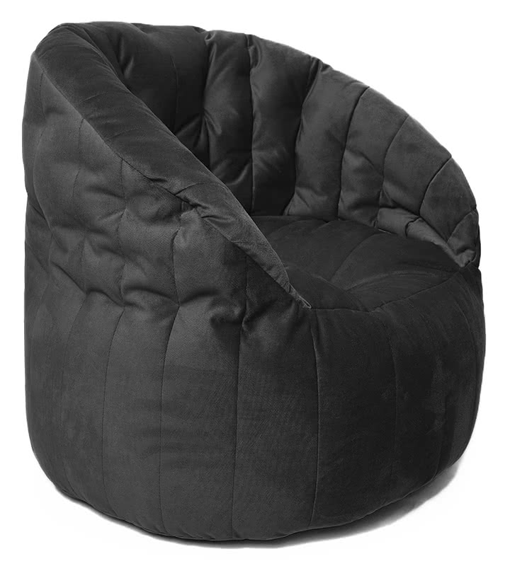 Кресло-мешок Австралия в велюре Maserrati - 20 чёрный