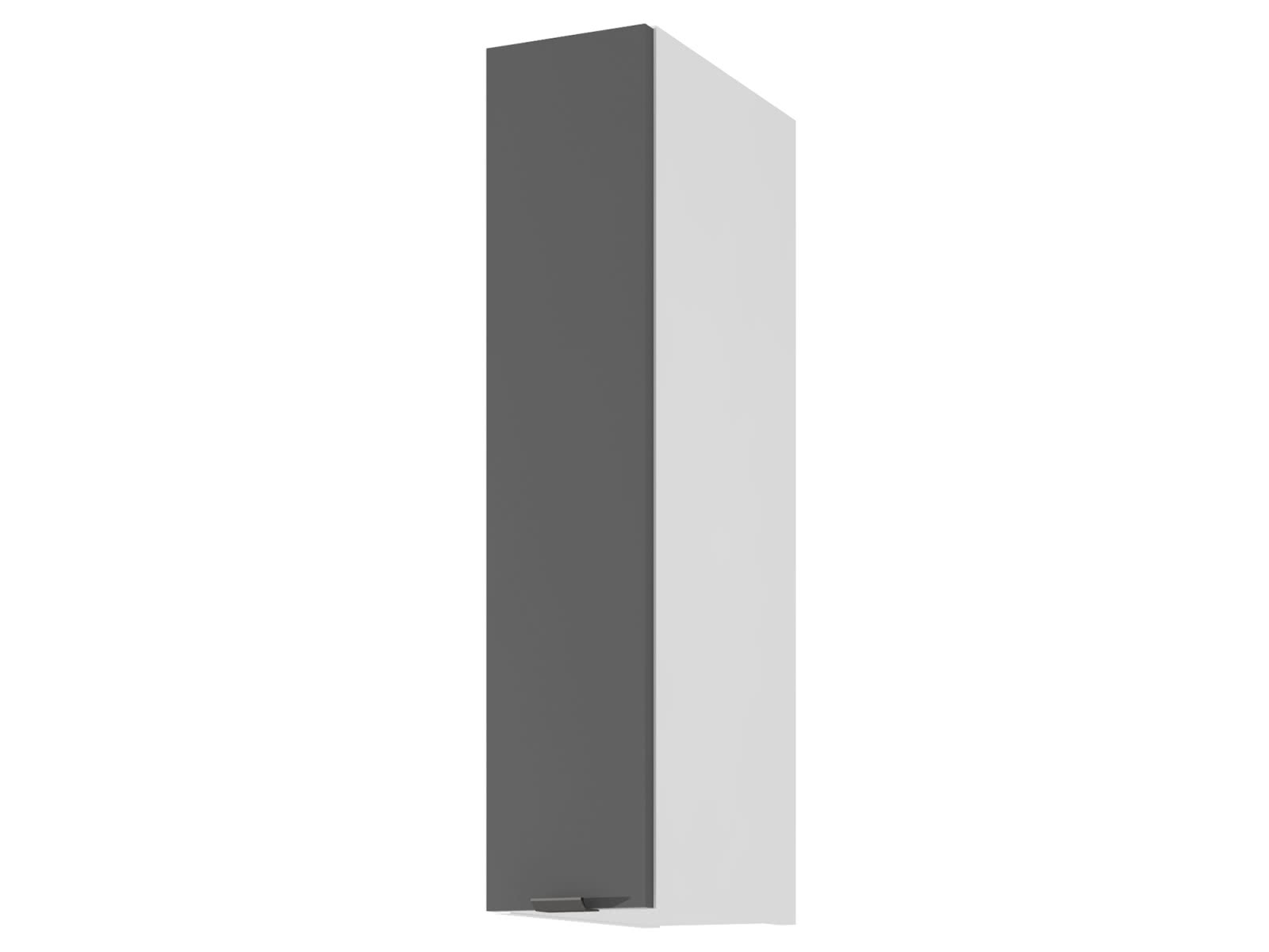 Шкаф навесной СтолЛайн Колор 15 х 72 см Черный графит / Белый цена — лучшие модели в каталоге