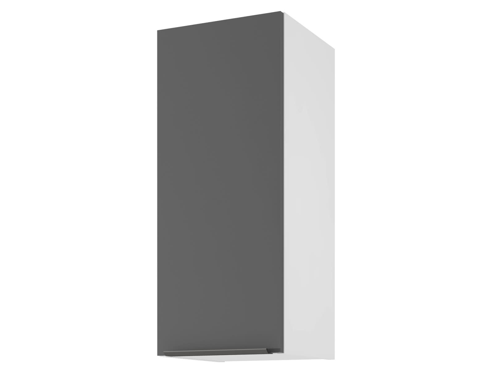 Шкаф навесной СтолЛайн Колор 30 х 72 см Черный графит / Белый цена — лучшие модели в каталоге