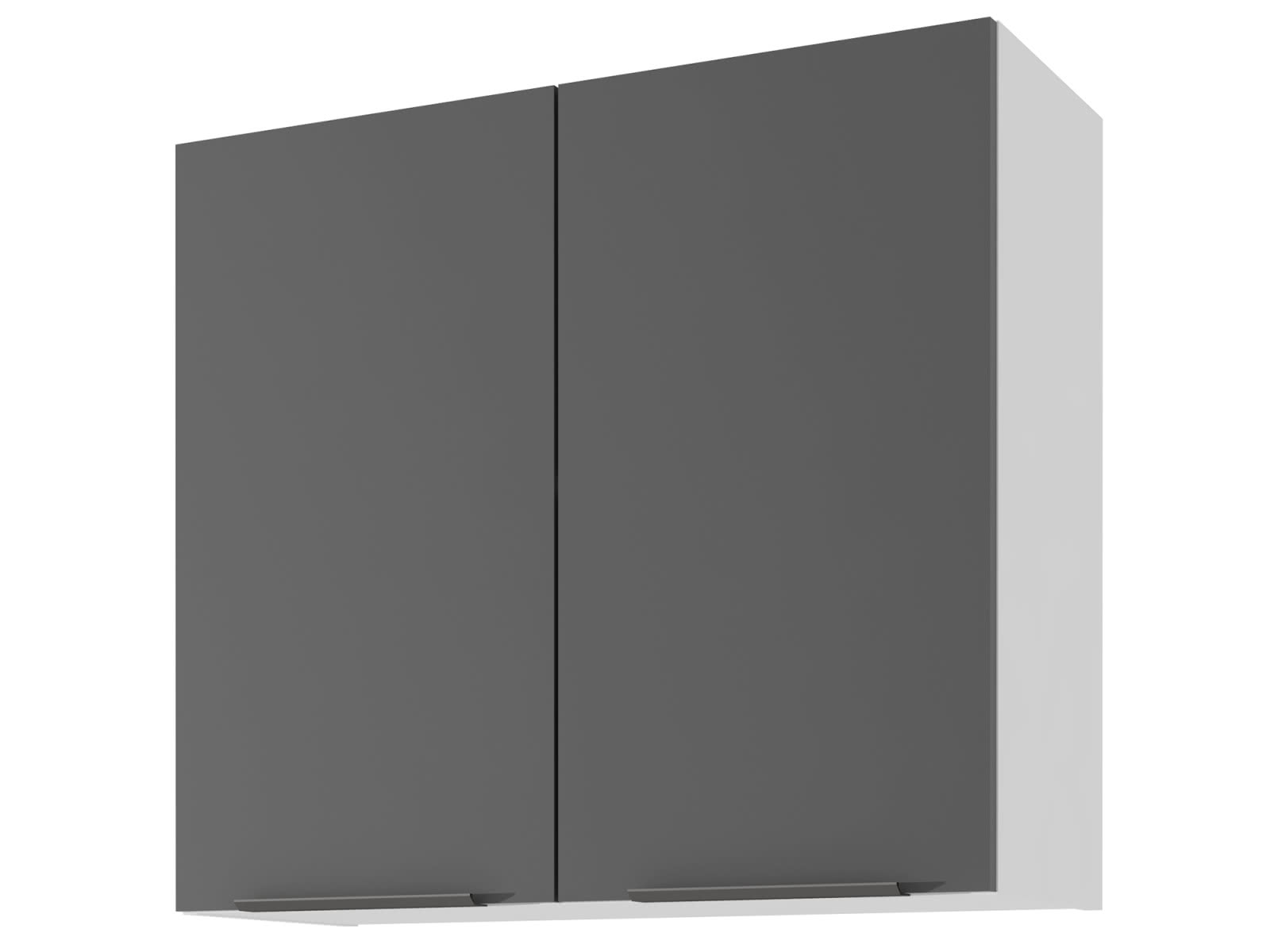 Шкаф навесной СтолЛайн Колор 80 х 72 см Черный графит / Белый цена — лучшие модели в каталоге