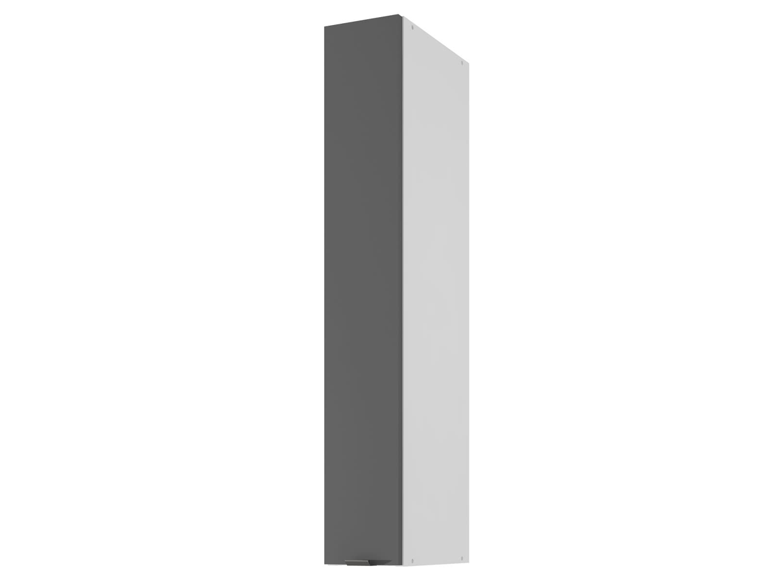 Шкаф навесной СтолЛайн Колор 15 х 96 см Черный графит / Белый цена — лучшие модели в каталоге