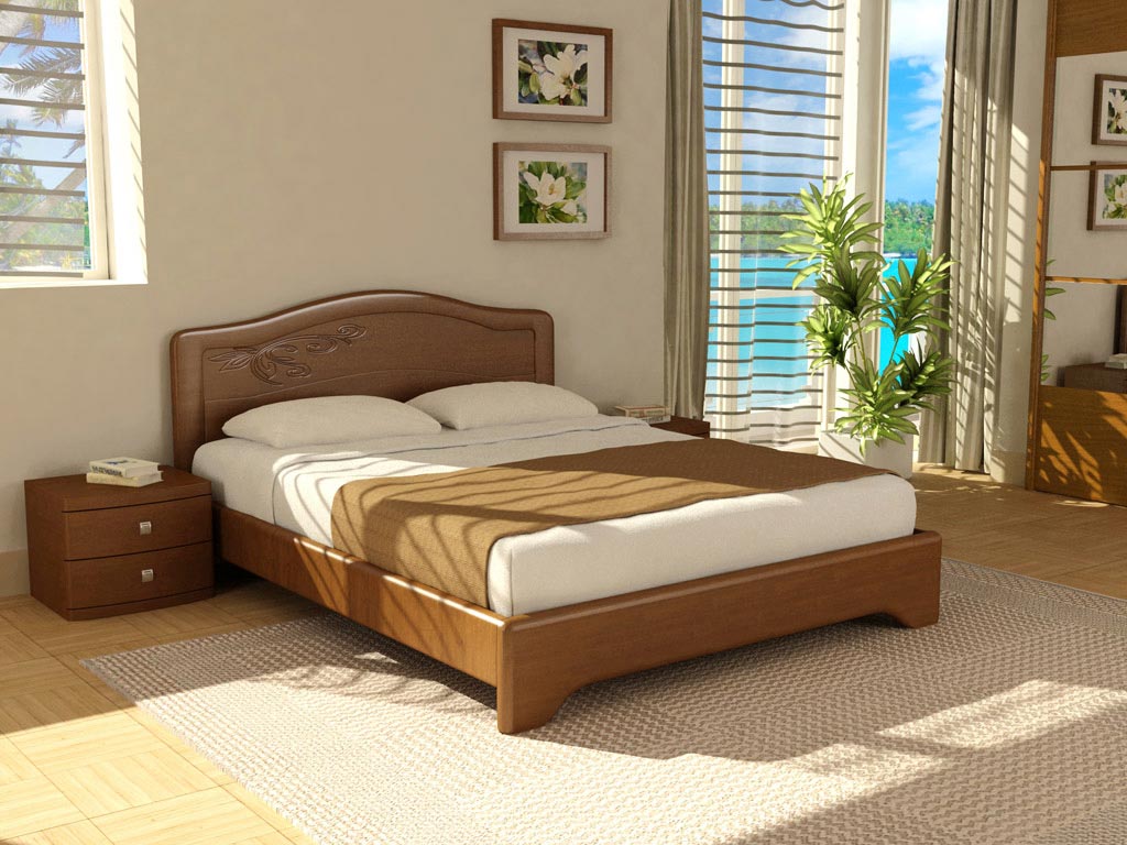 Кровать из натурального дерева Торис